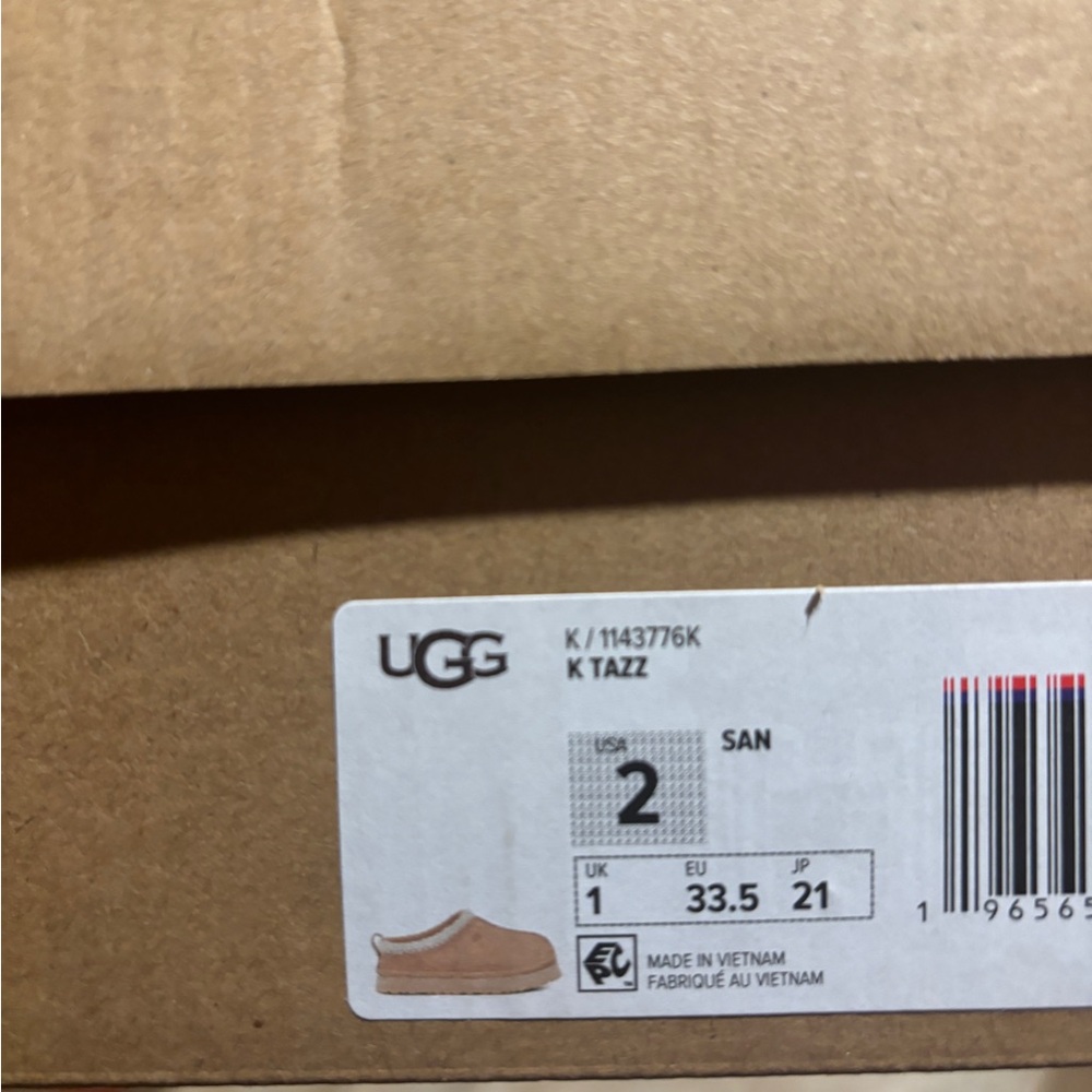 UGG Tazz Platform Slipper Big Kids Size 1/2/3/4/5/6  Sand 1143776K - Picture 9 of 14
